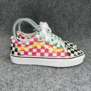 Vans Old Skool Shoes Women's 5.5 Colorful Checkerboard Low Lace Athletic Sneaker